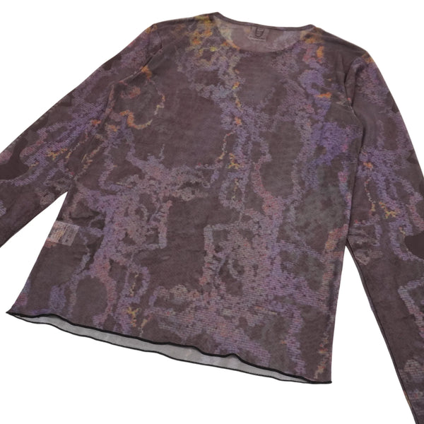 ”霞" Second-Skin Long Sleeve Mesh Top