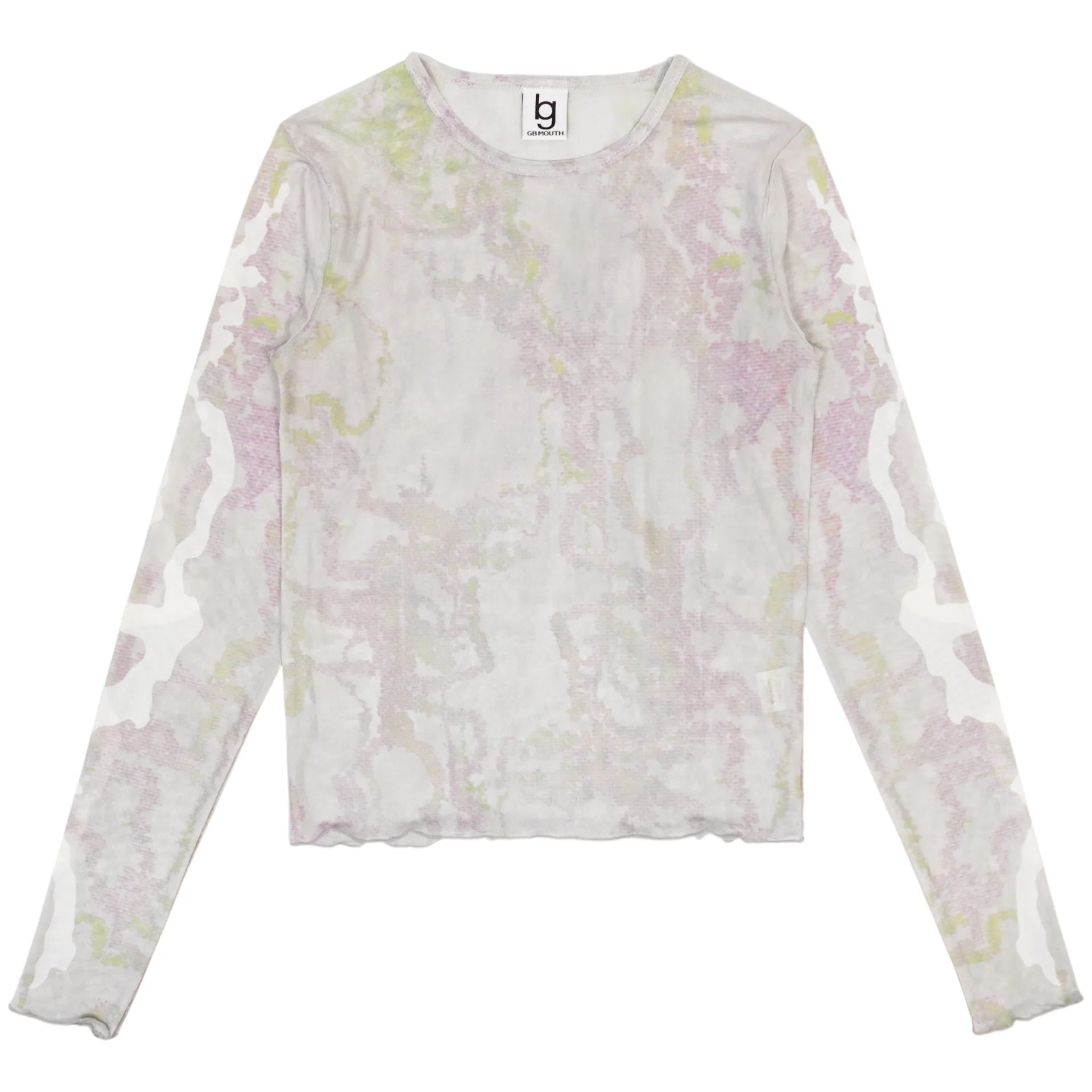 ”霞" Second-Skin Long Sleeve Mesh Top