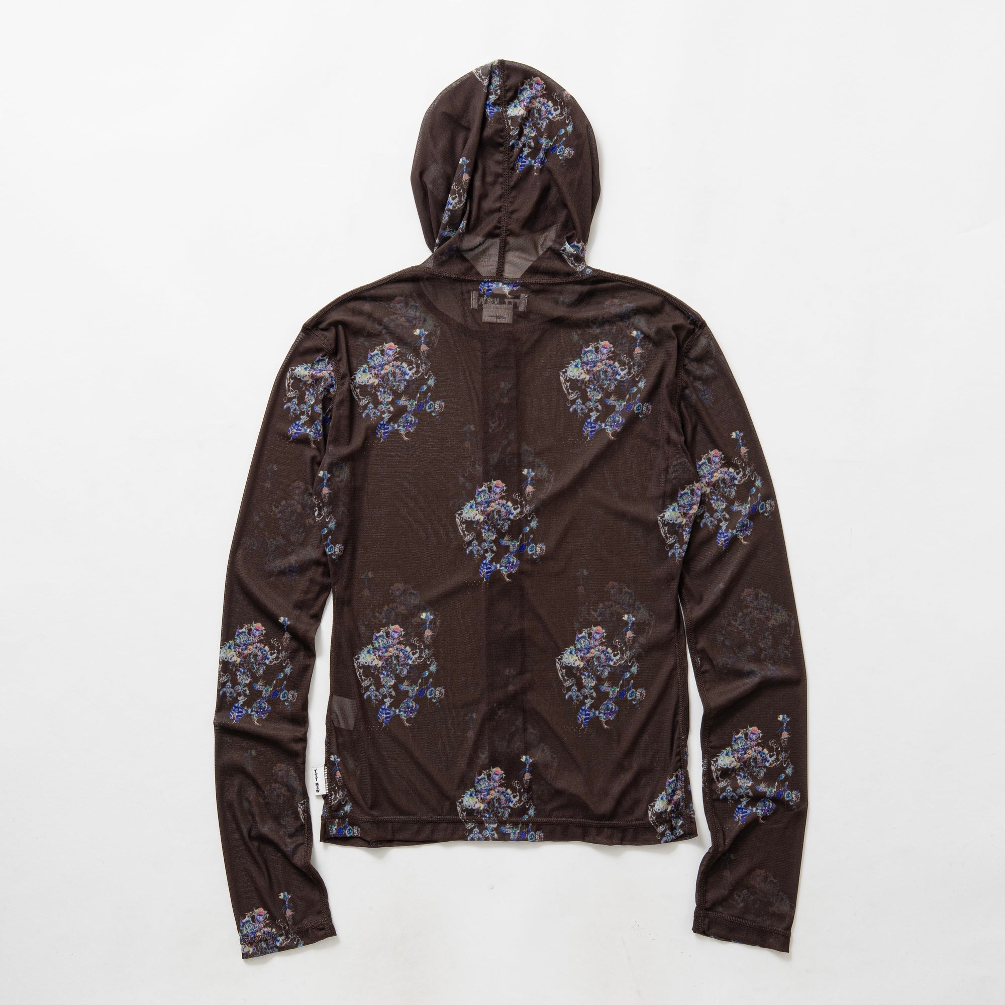 See-through hooded cut and sew