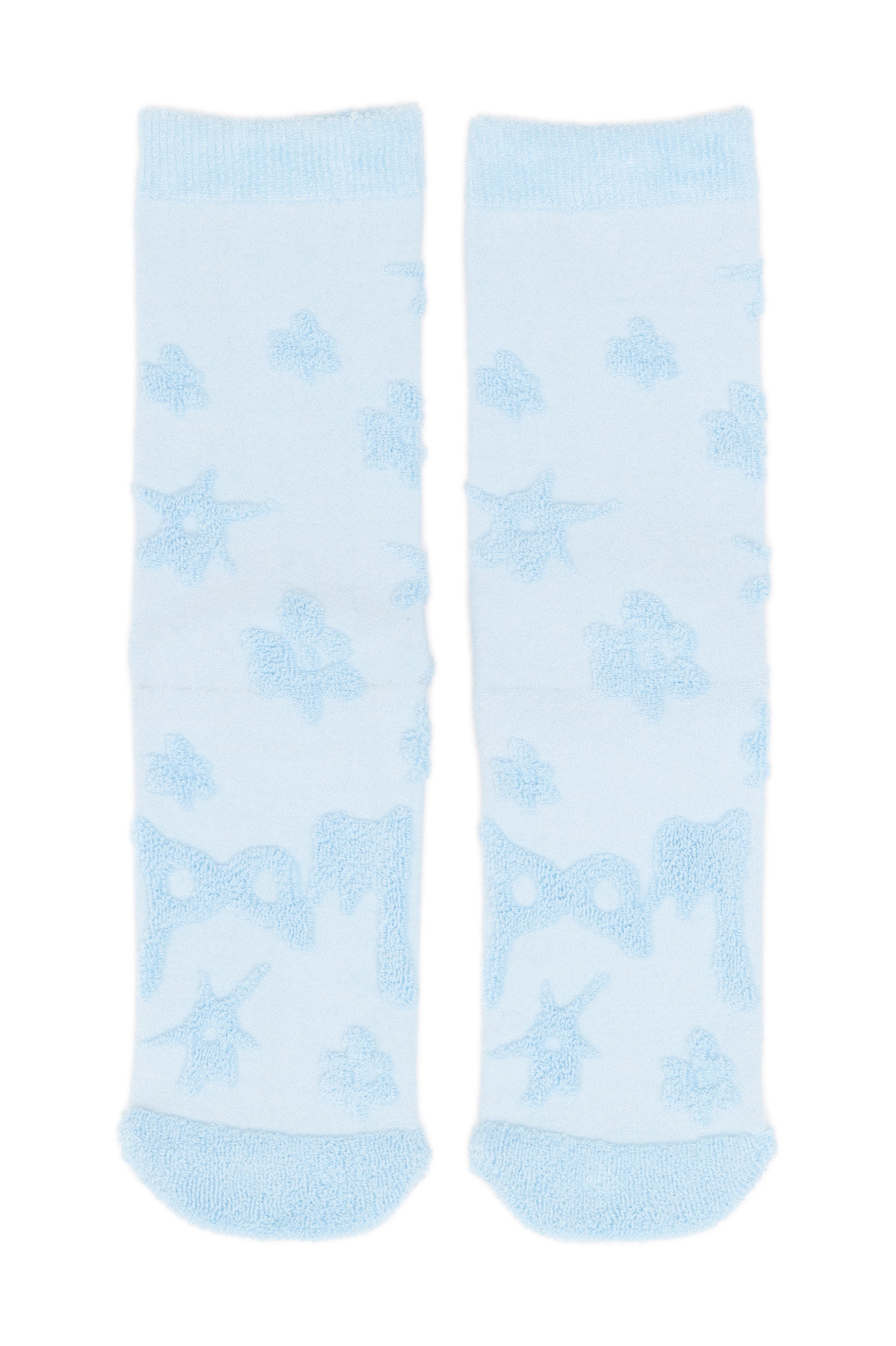 TEXTURE GESTURES SOCKS - BABY BLUE