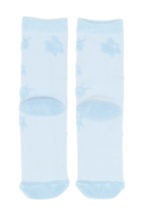 TEXTURE GESTURES SOCKS - BABY BLUE