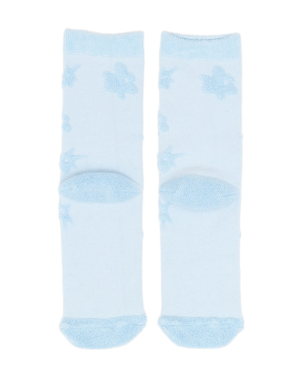TEXTURE GESTURES SOCKS - BABY BLUE