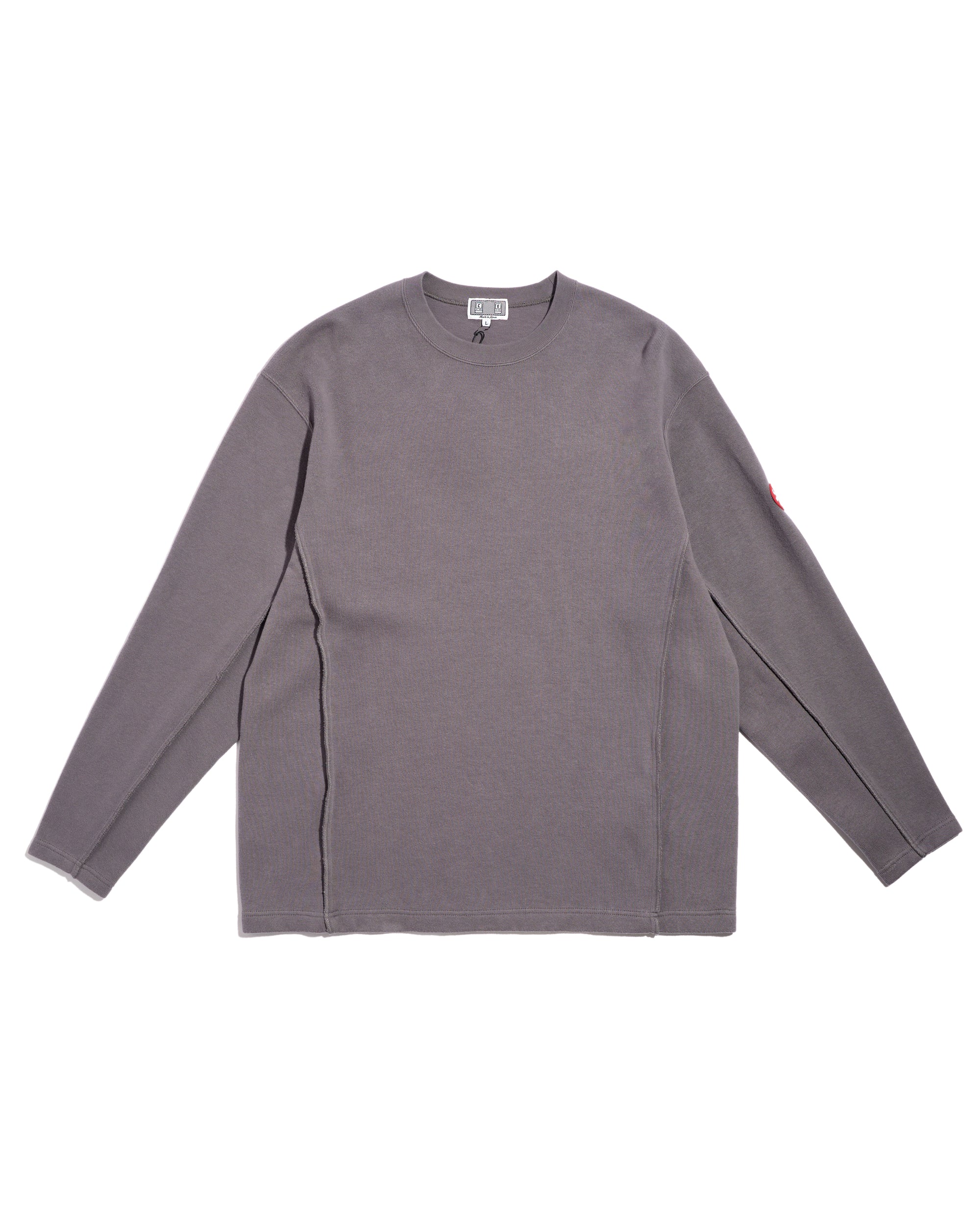 SIDE SEAM DBL KNIT LONG SLEEVE KHAKI