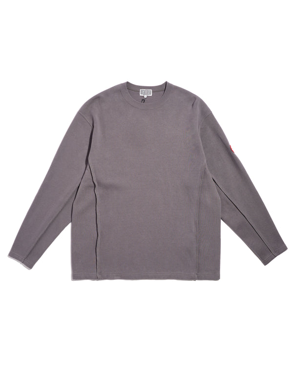 SIDE SEAM DBL KNIT LONG SLEEVE KHAKI