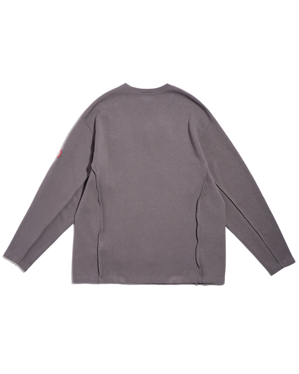 SIDE SEAM DBL KNIT LONG SLEEVE KHAKI