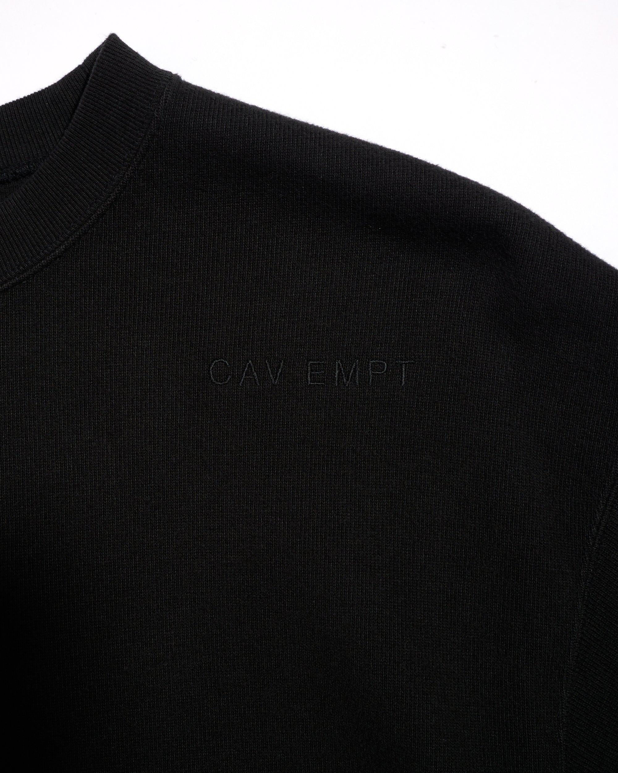 DBL KNIT SHORT SLEEVE CREW NECK BLACK