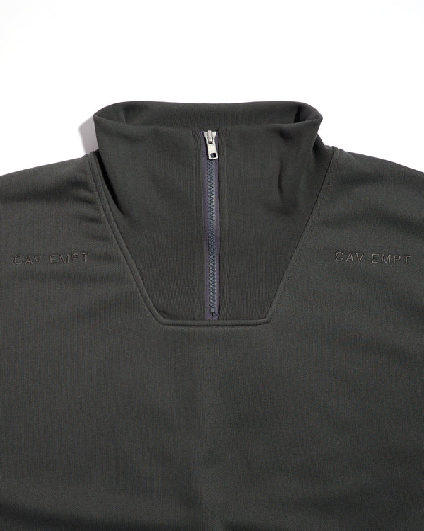 PE JERSEY SHORT SLEEVE HALF ZIP CHARCOAL