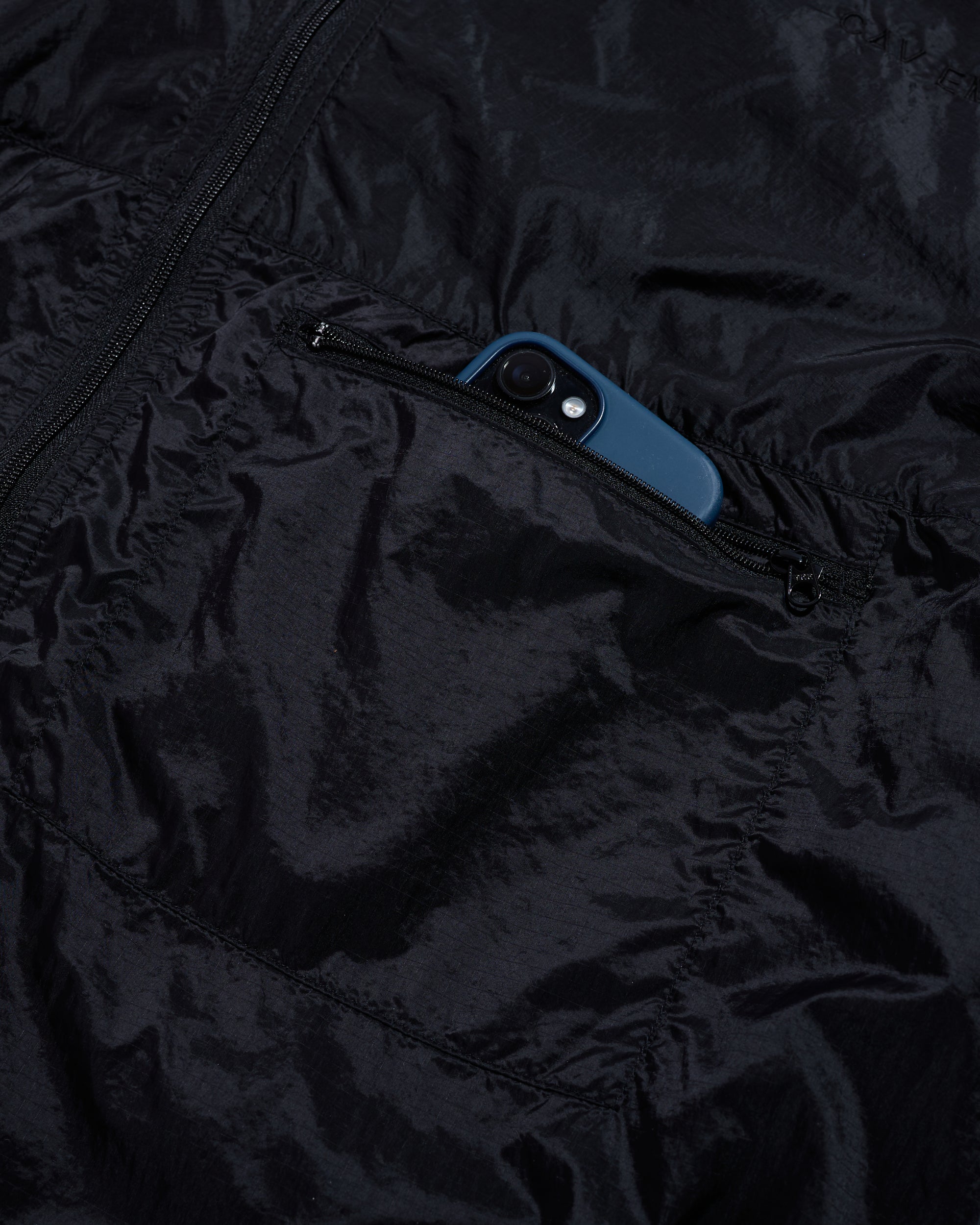 UL RIP STOP ZIP JACKET BLACK