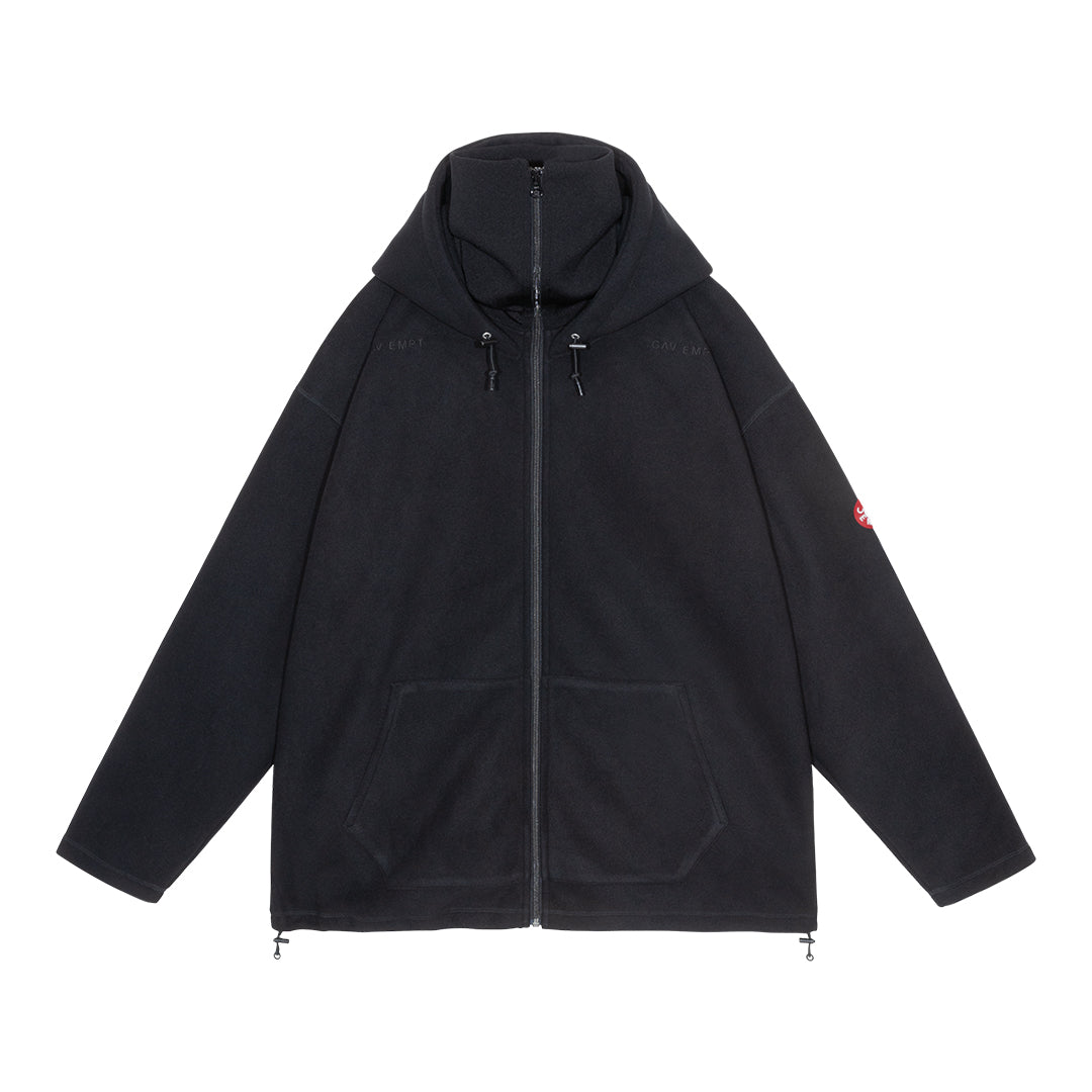 ATTACHED HOOD FLEECE ZIP UP