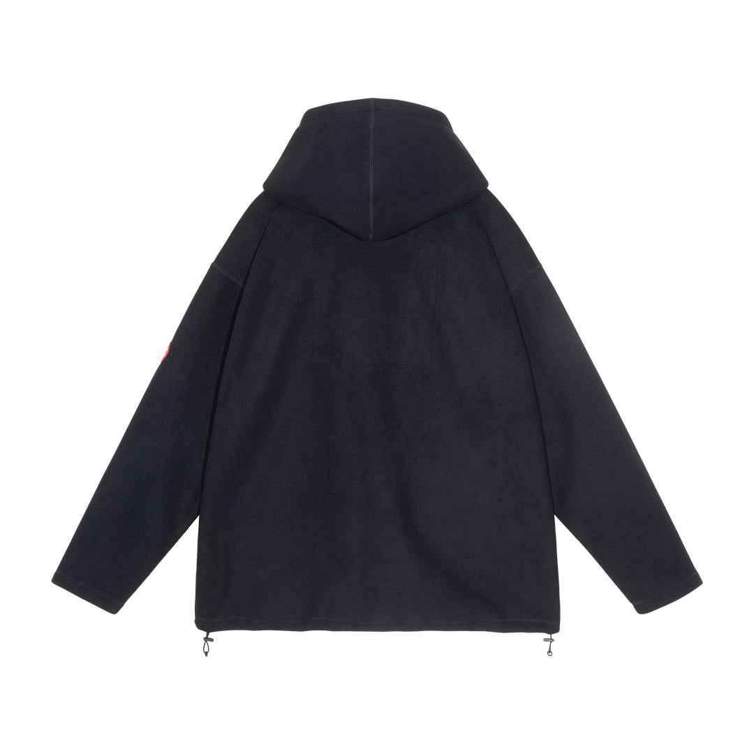 ATTACHED HOOD FLEECE ZIP UP