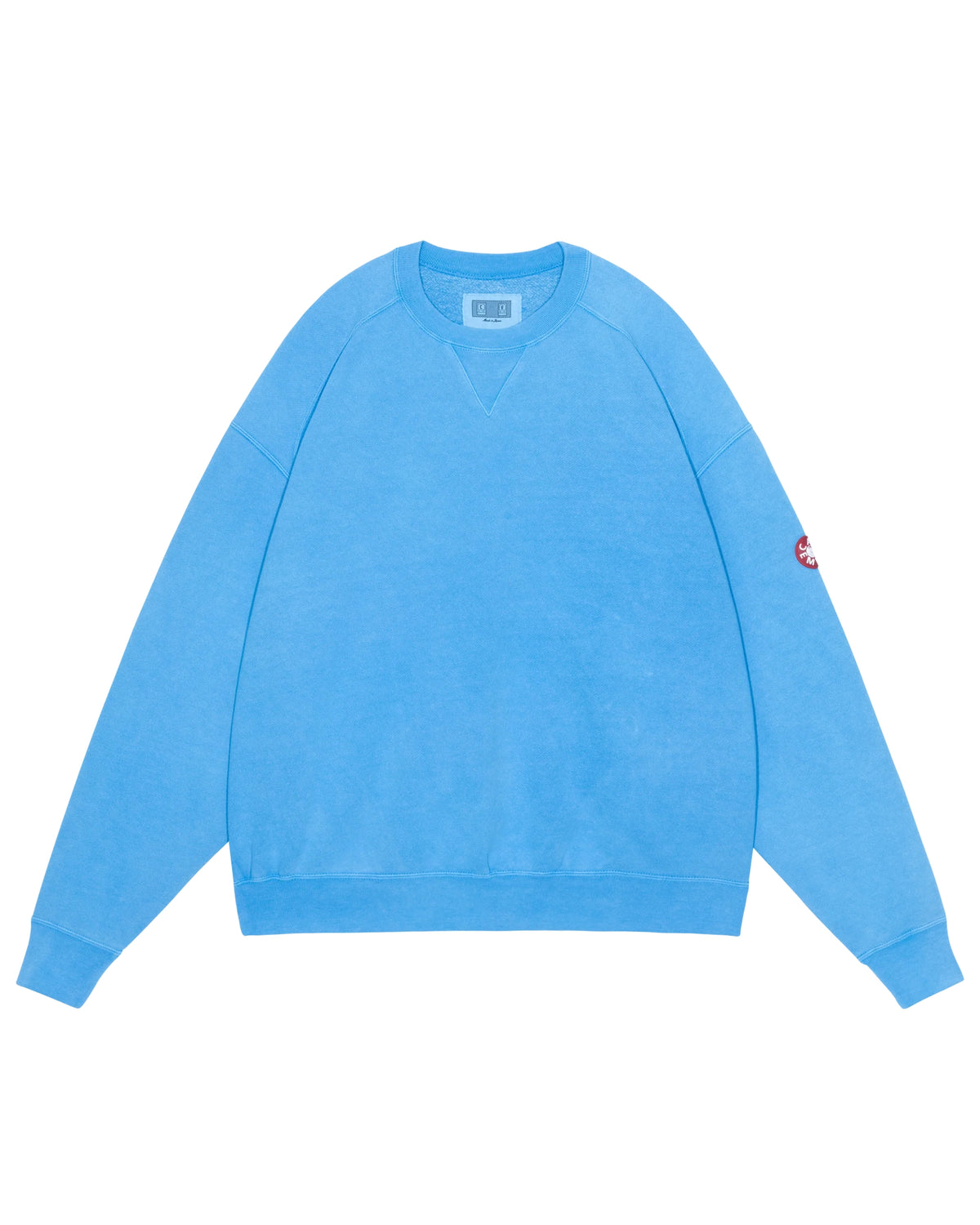 OVERDYE PANEL SHOULDER CREW NECK BLUE