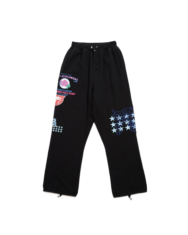 Printed Baggy Sweat Pants