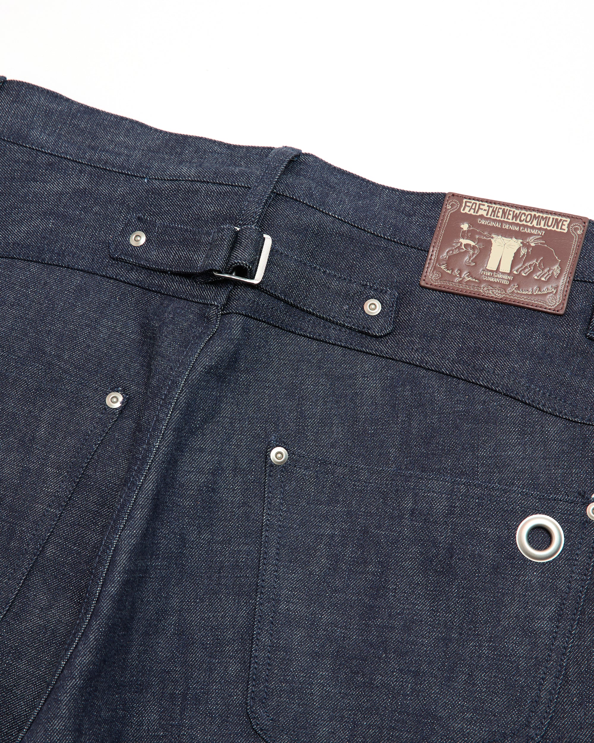 NEWCOMMUNE Wide Leg Denim Pants Rigid