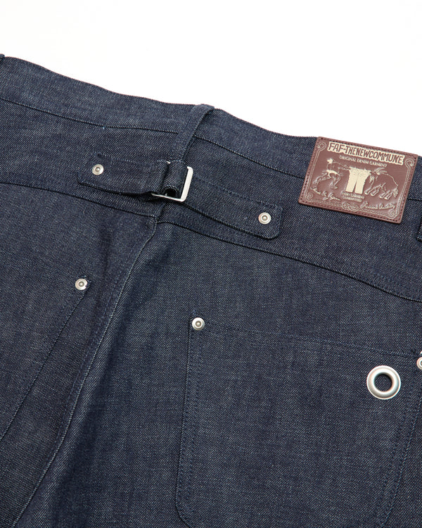 NEWCOMMUNE Wide Leg Denim Pants Rigid
