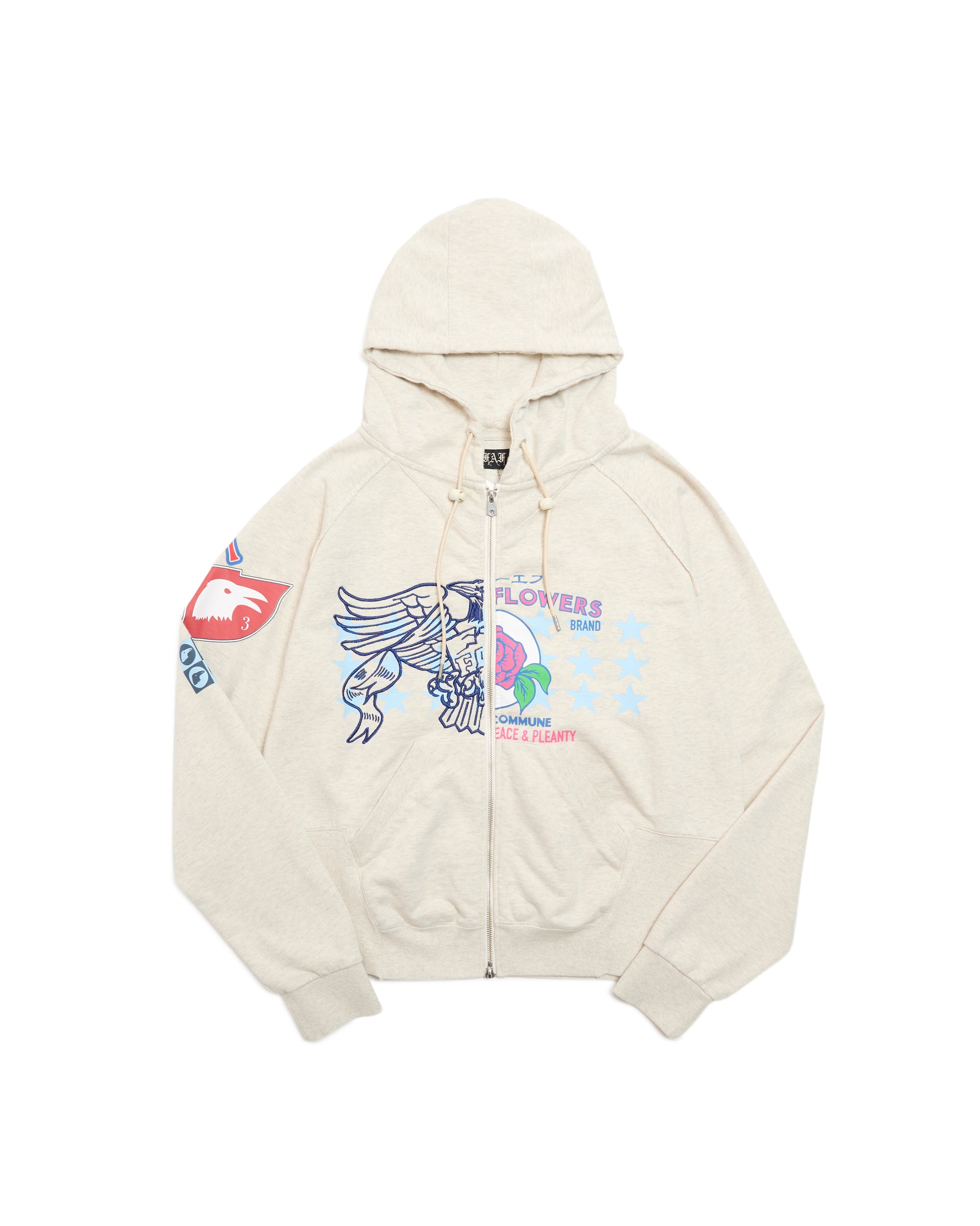 Printed Zip up Hoodie