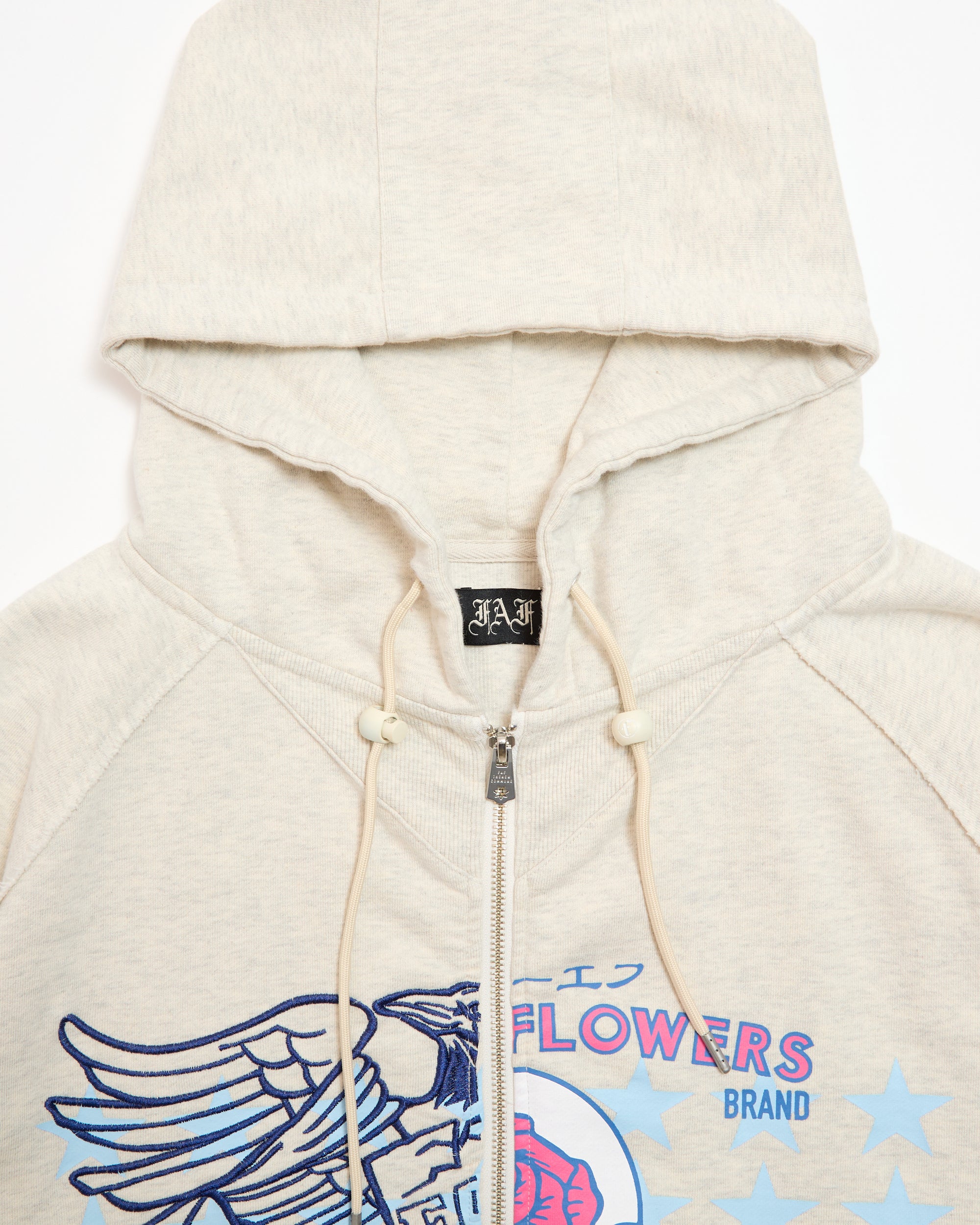 Printed Zip up Hoodie