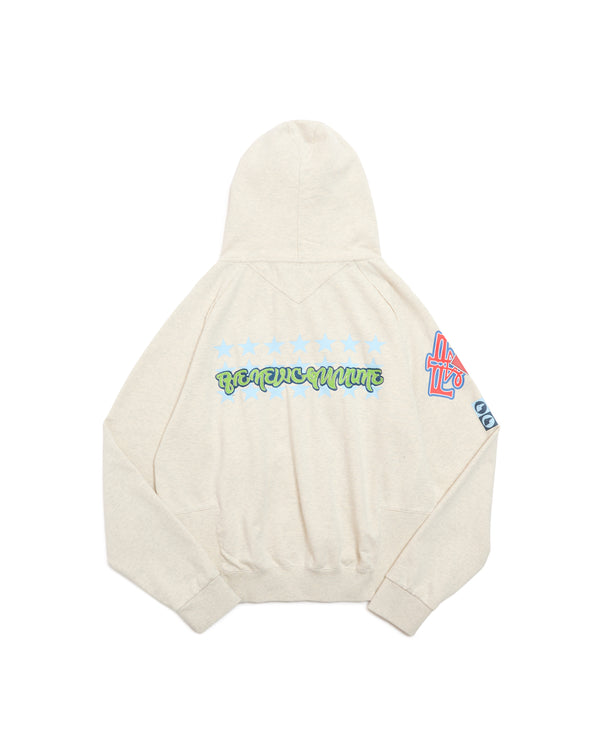 Printed Zip up Hoodie