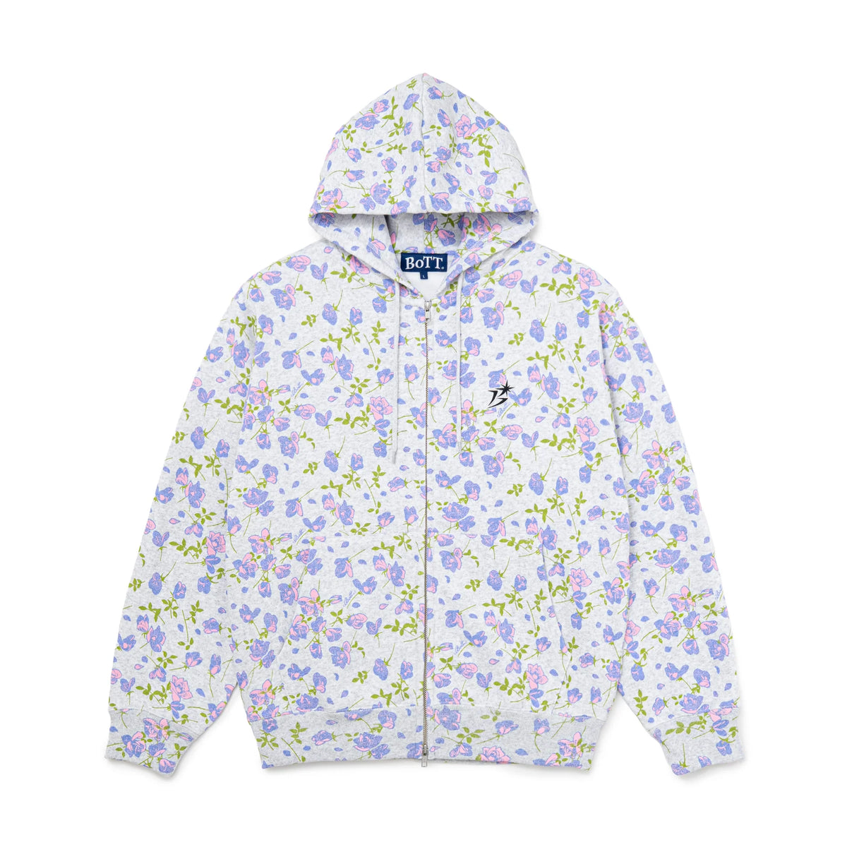 Flower Zip Hoodie