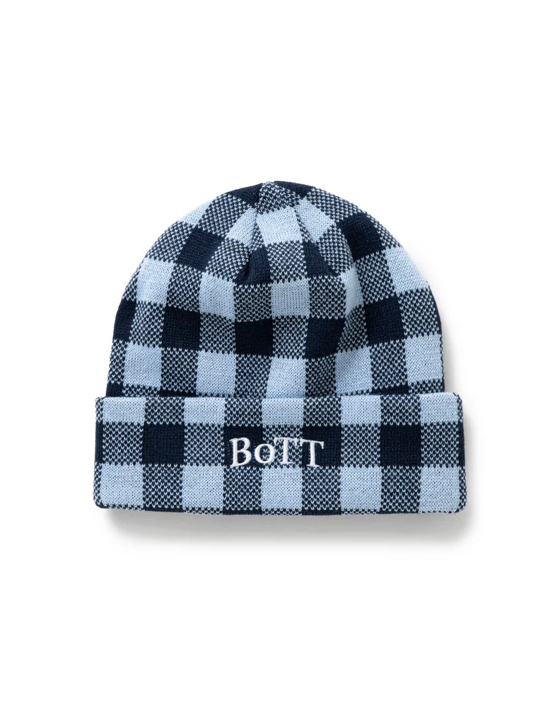 Gingham Check Beanie