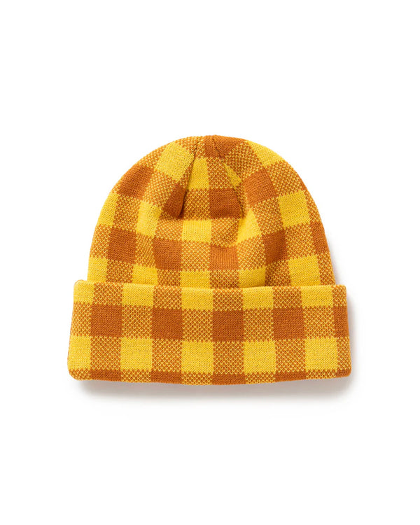 Gingham Check Beanie