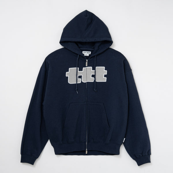 ttt logo zip up hoodie