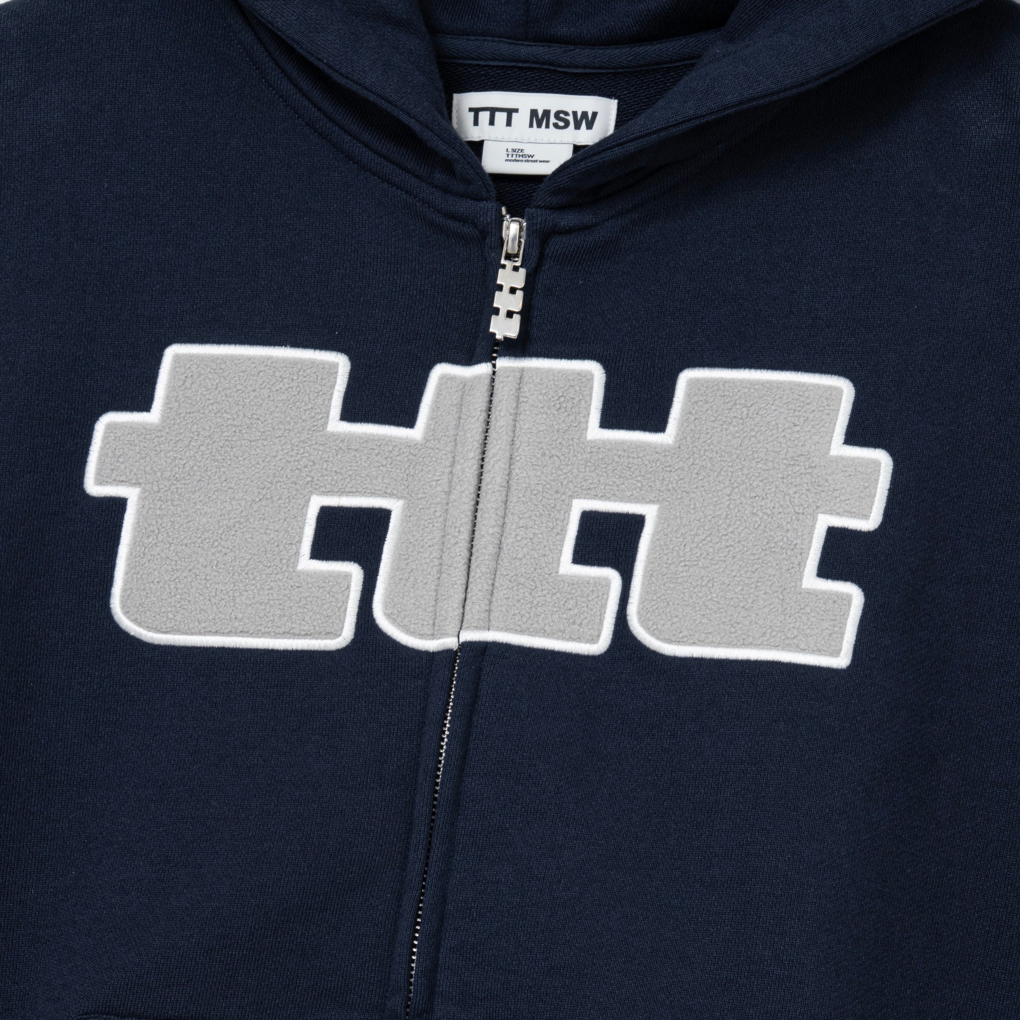 ttt logo zip up hoodie