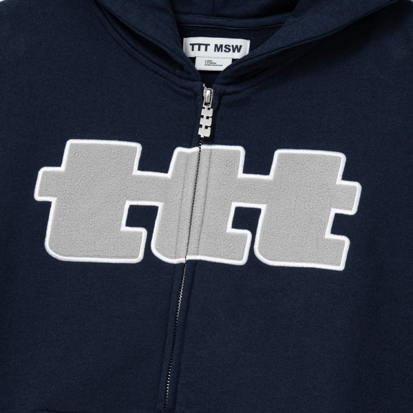 ttt logo zip up hoodie