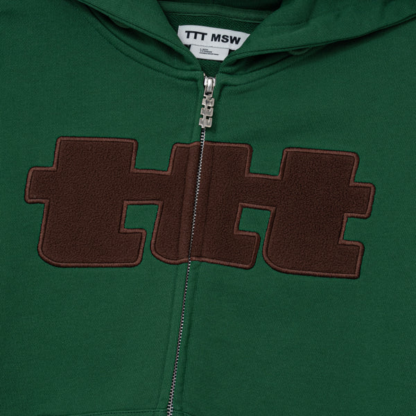 ttt logo zip up hoodie