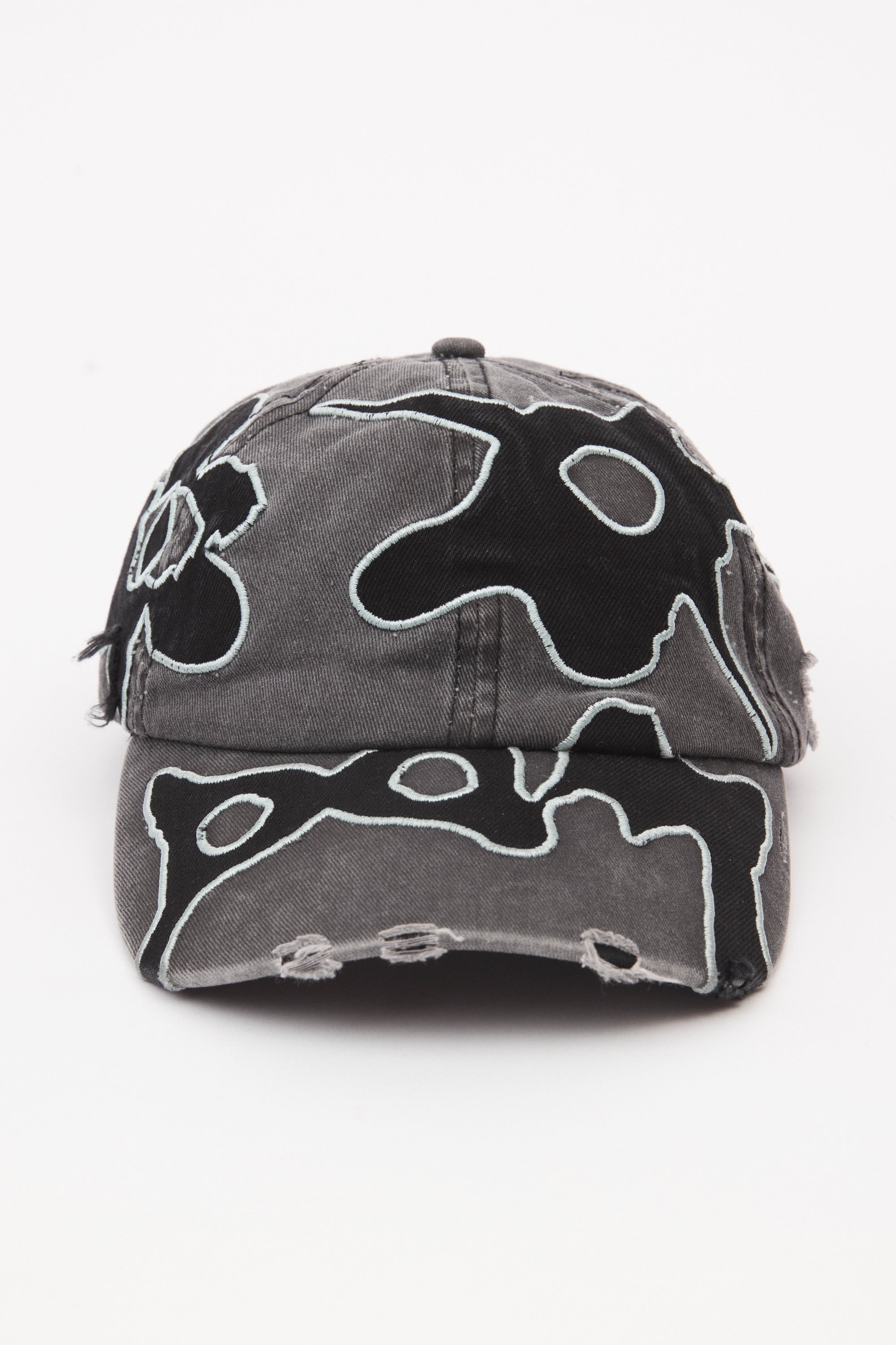 LOCKE DENIM APPLIQUE BASEBALL CAP