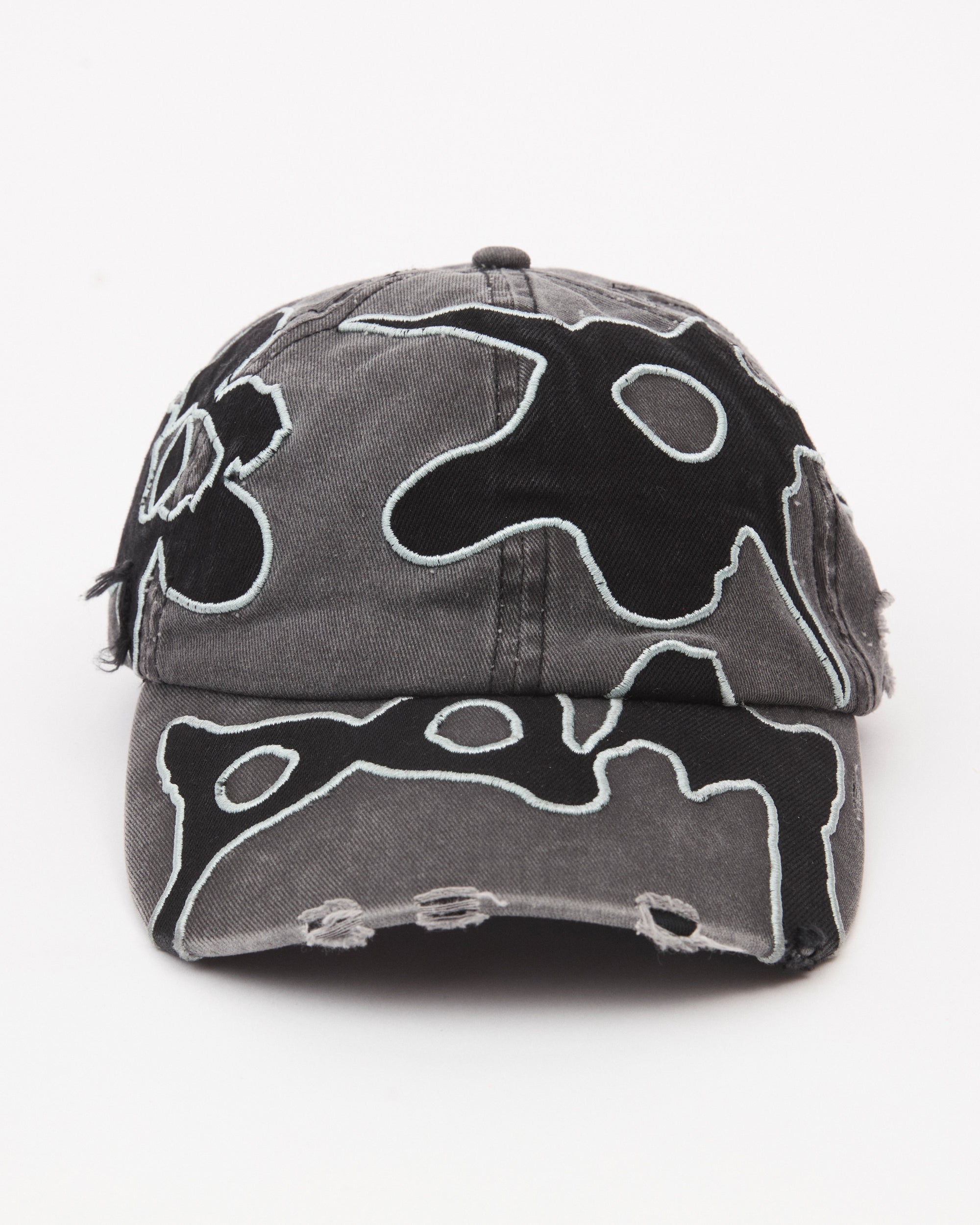LOCKE DENIM APPLIQUE BASEBALL CAP