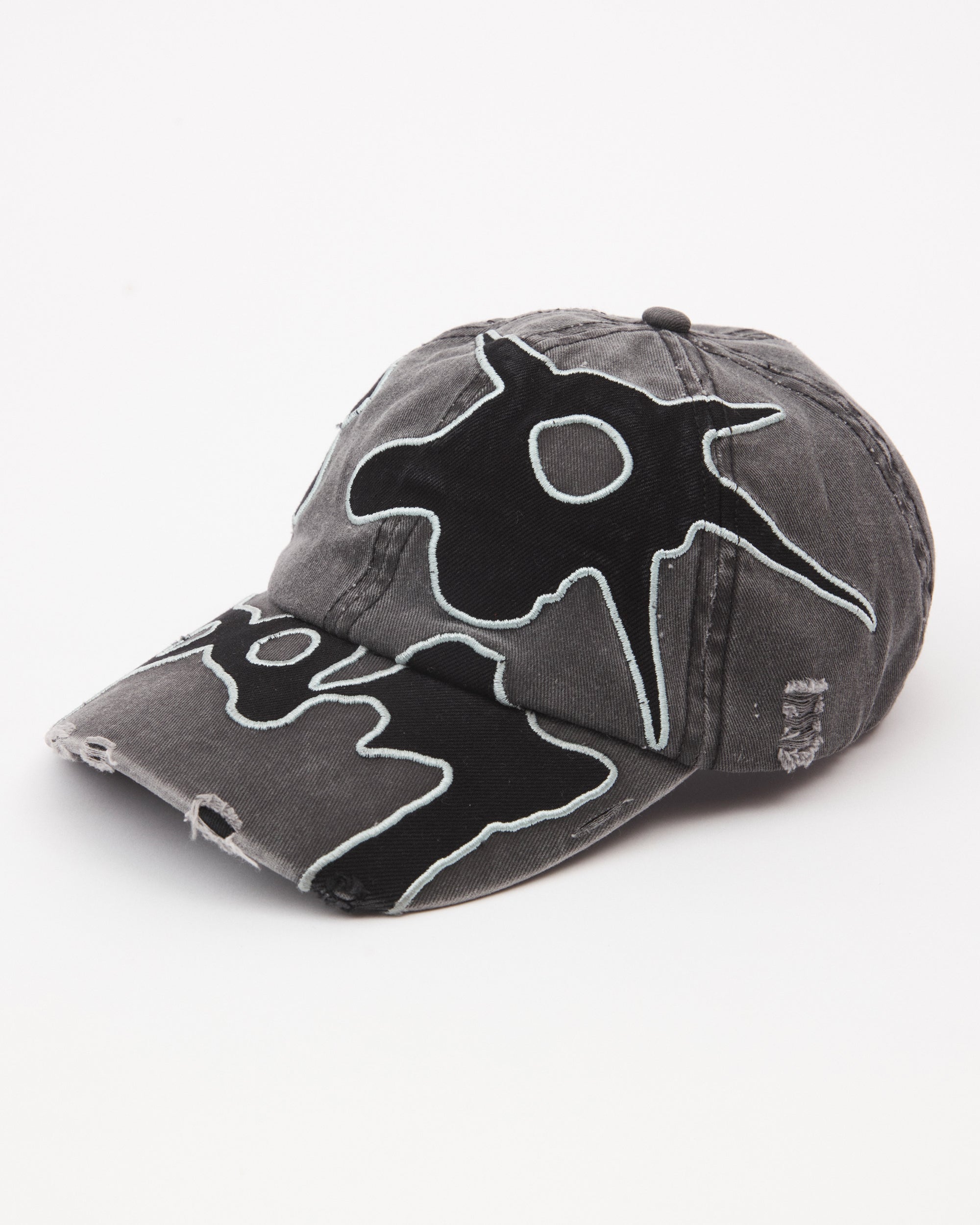 LOCKE DENIM APPLIQUE BASEBALL CAP