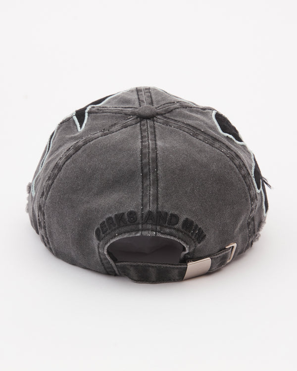 LOCKE DENIM APPLIQUE BASEBALL CAP