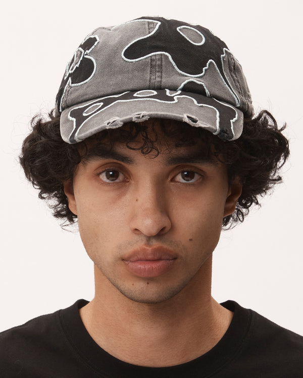 LOCKE DENIM APPLIQUE BASEBALL CAP