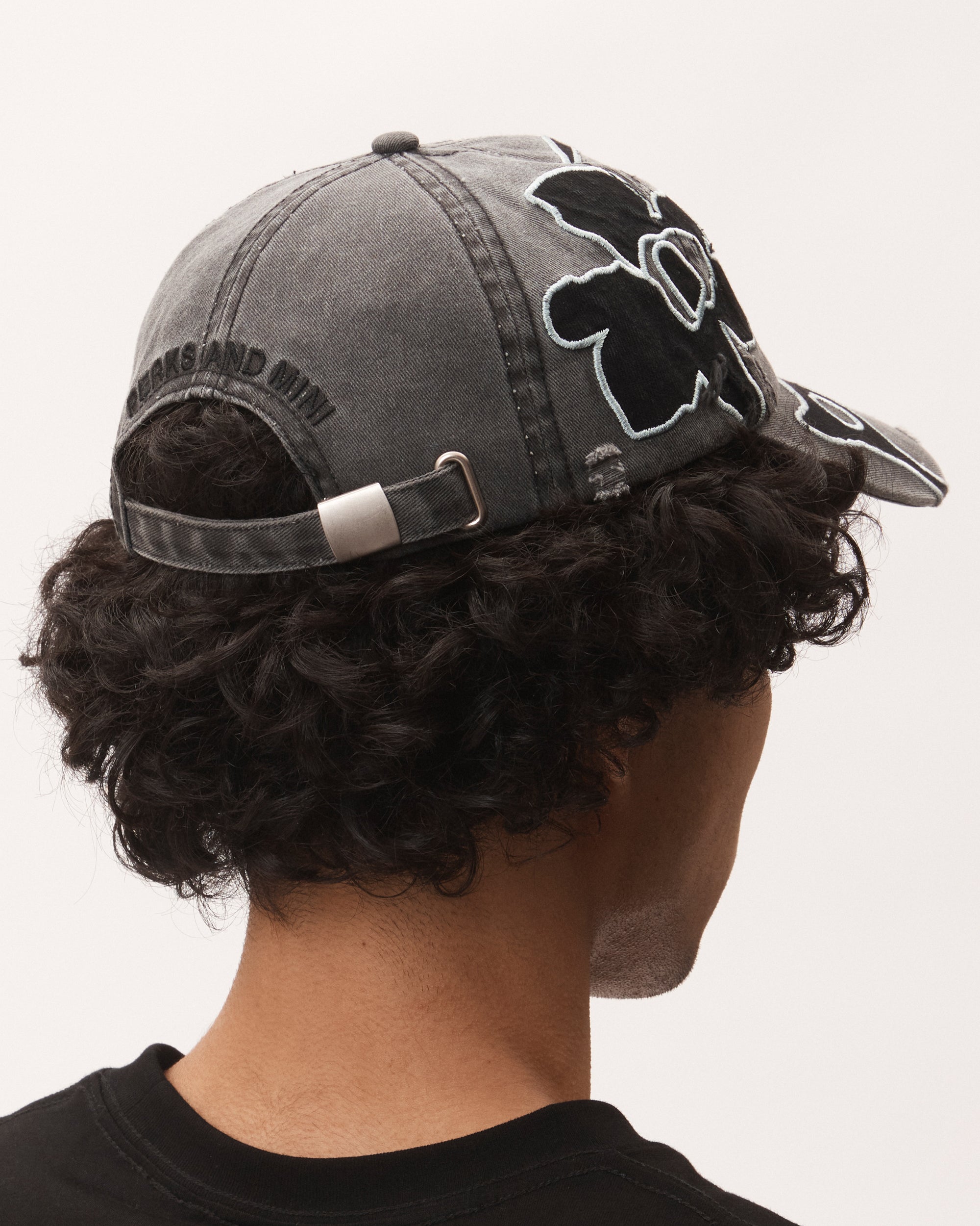 LOCKE DENIM APPLIQUE BASEBALL CAP