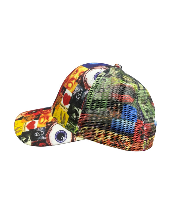 ALL-OVER COLLAGE TRUCKER CAP