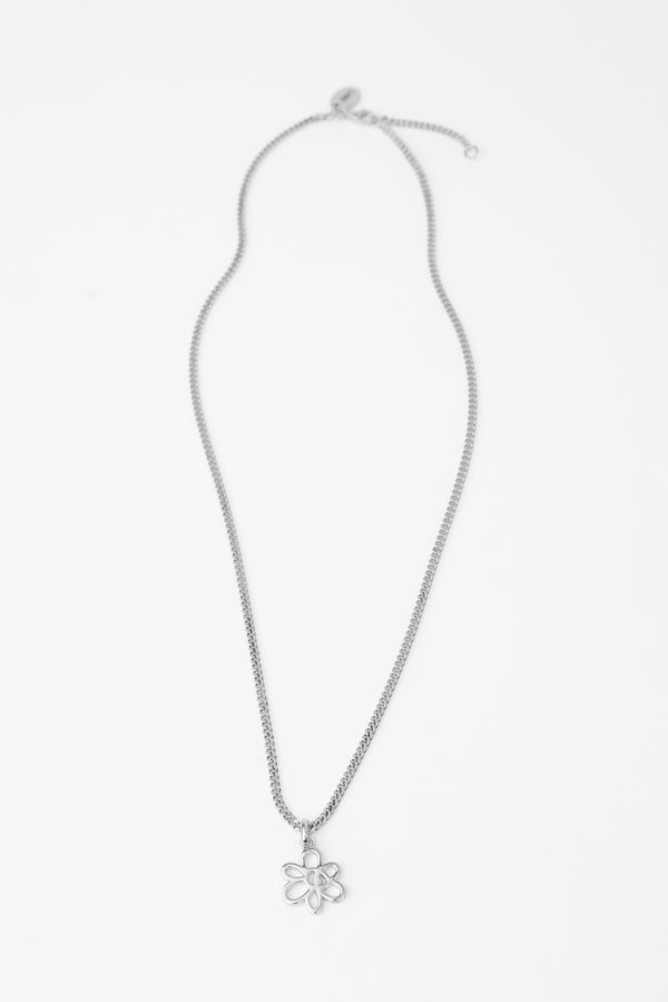 OUTLINE GESTURES NECKLACE - SILVER CPL