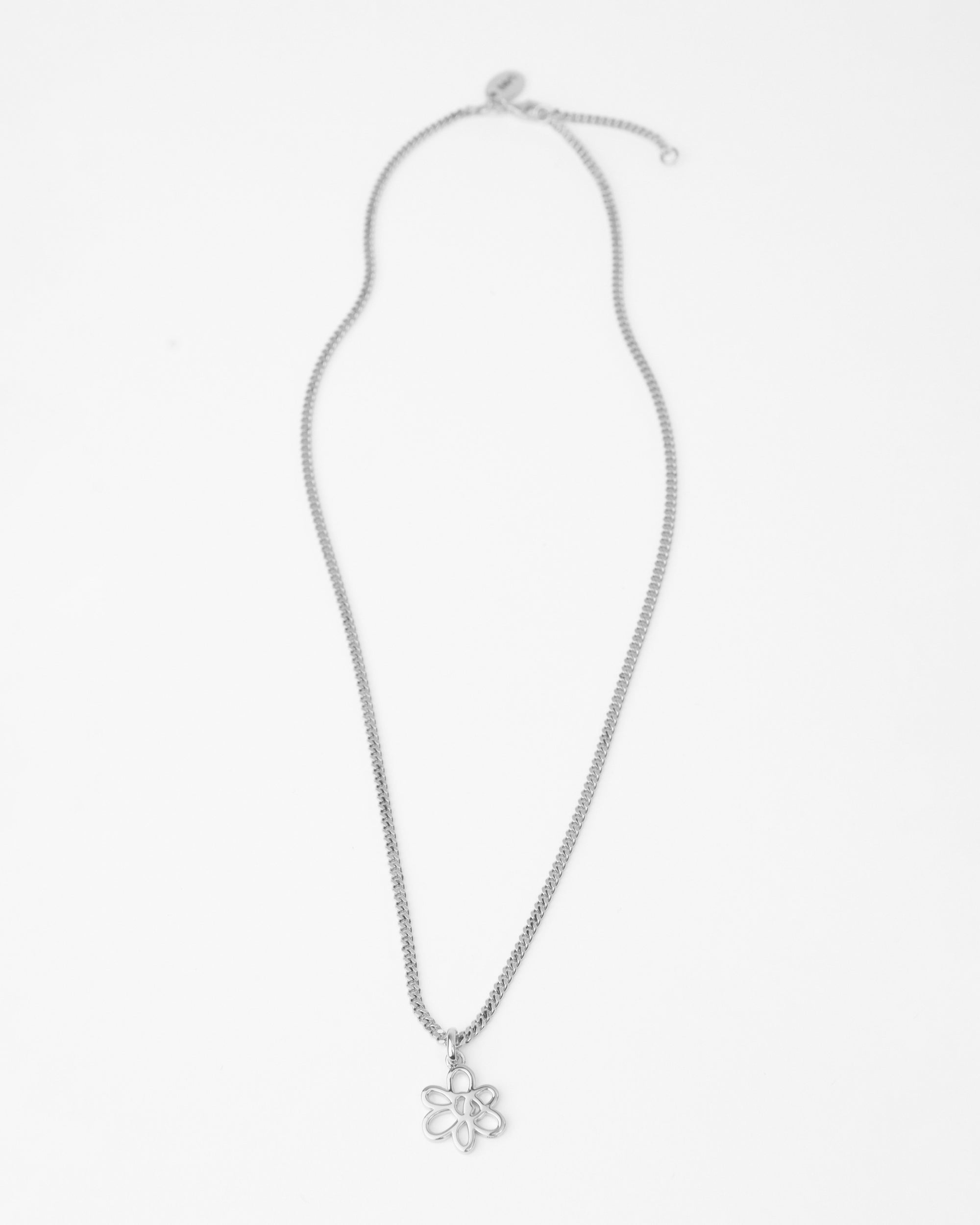 OUTLINE GESTURES NECKLACE - SILVER CPL
