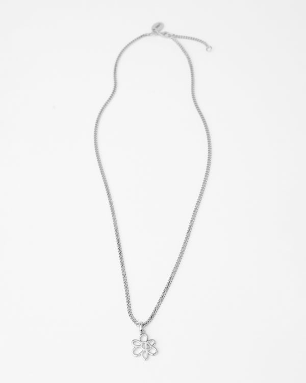 OUTLINE GESTURES NECKLACE - SILVER CPL
