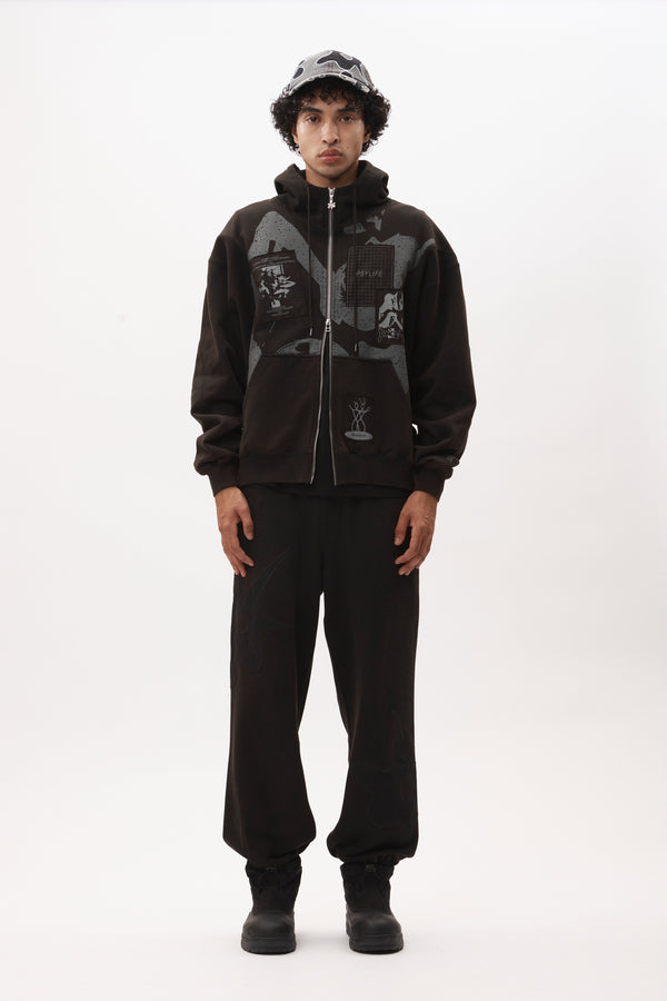 POST WORK ZIP THRU HOODED SWEAT