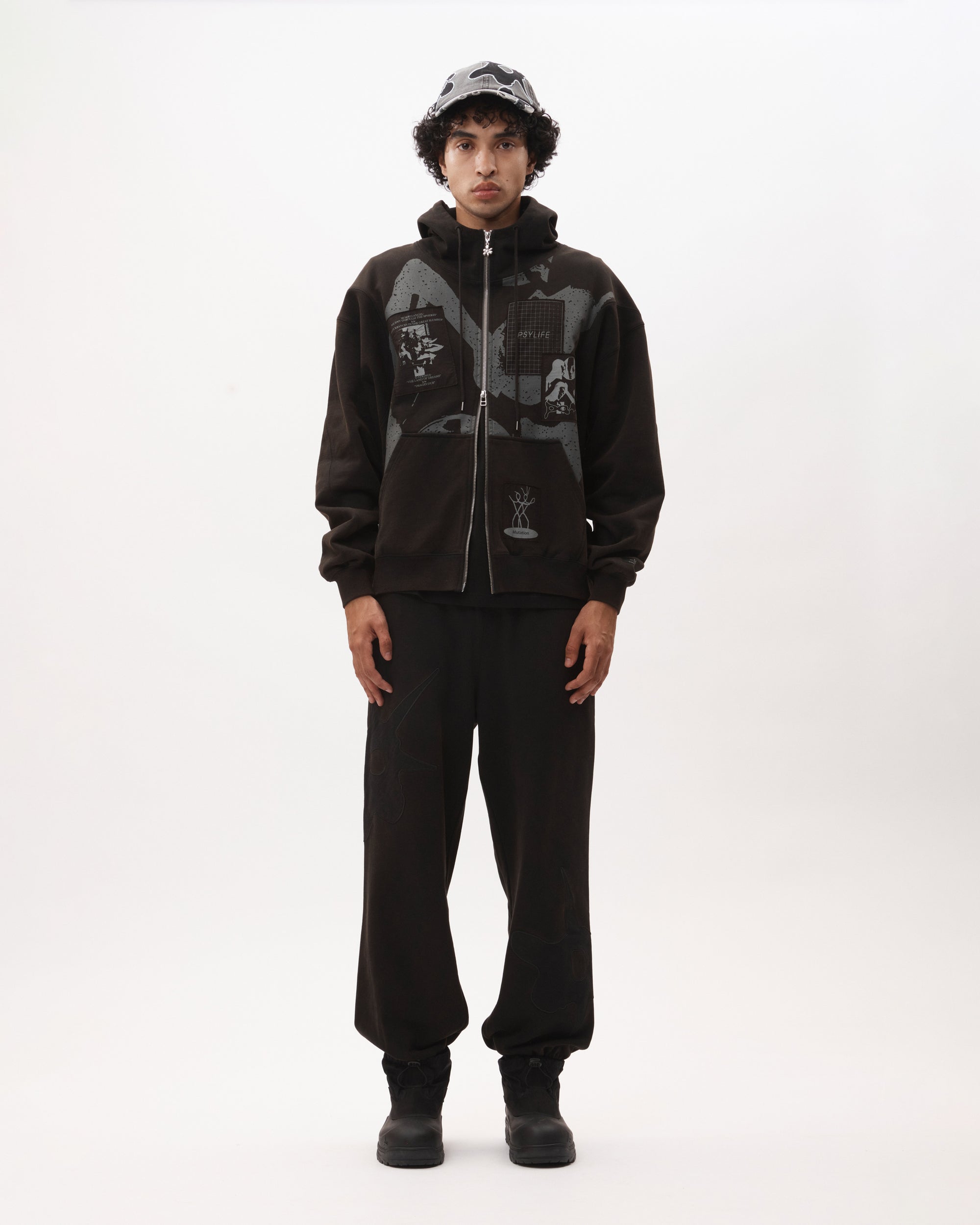 POST WORK ZIP THRU HOODED SWEAT
