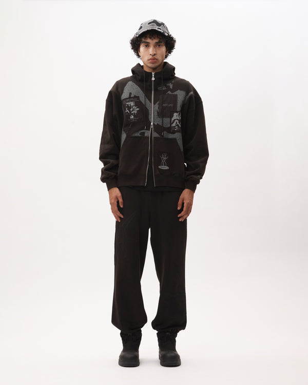 POST WORK ZIP THRU HOODED SWEAT