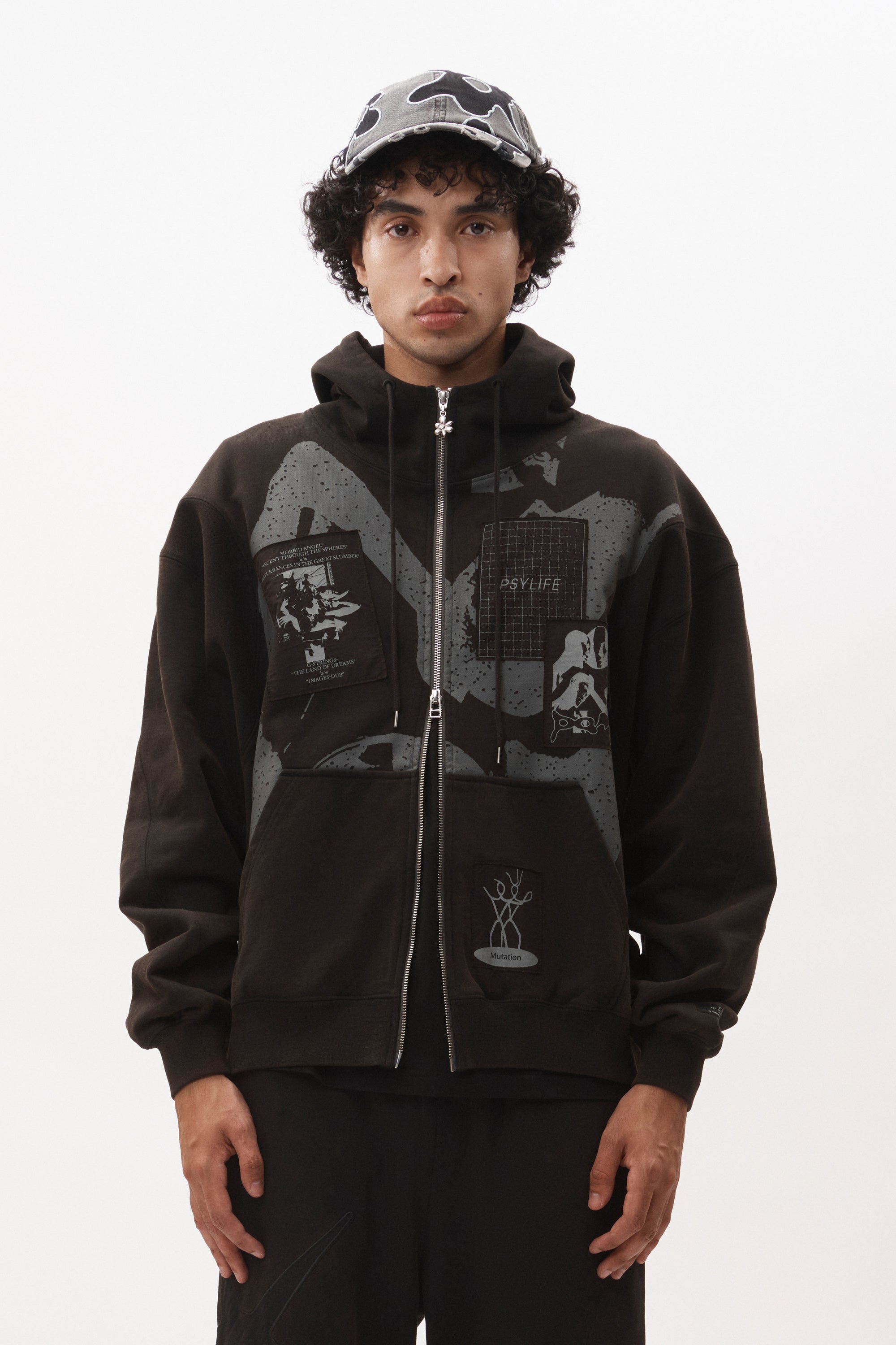 POST WORK ZIP THRU HOODED SWEAT