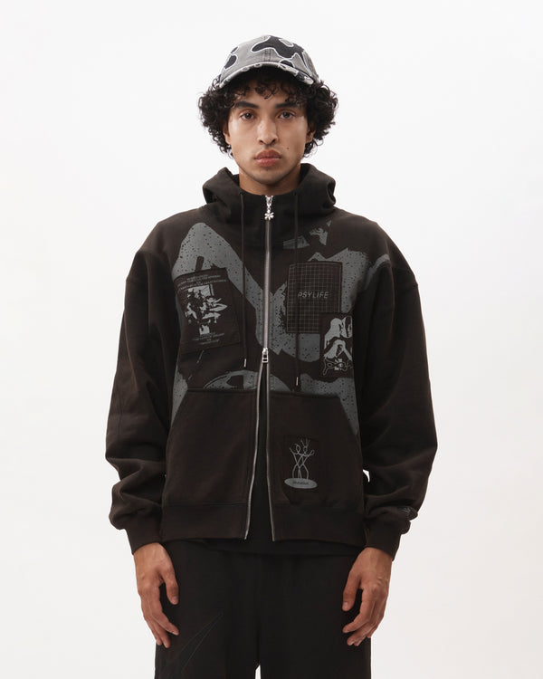 POST WORK ZIP THRU HOODED SWEAT