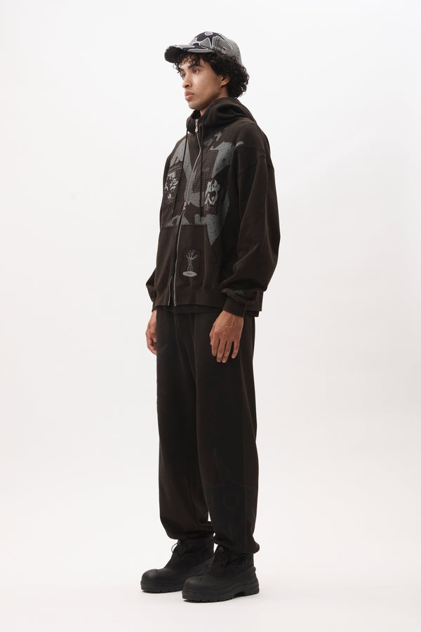 POST WORK ZIP THRU HOODED SWEAT