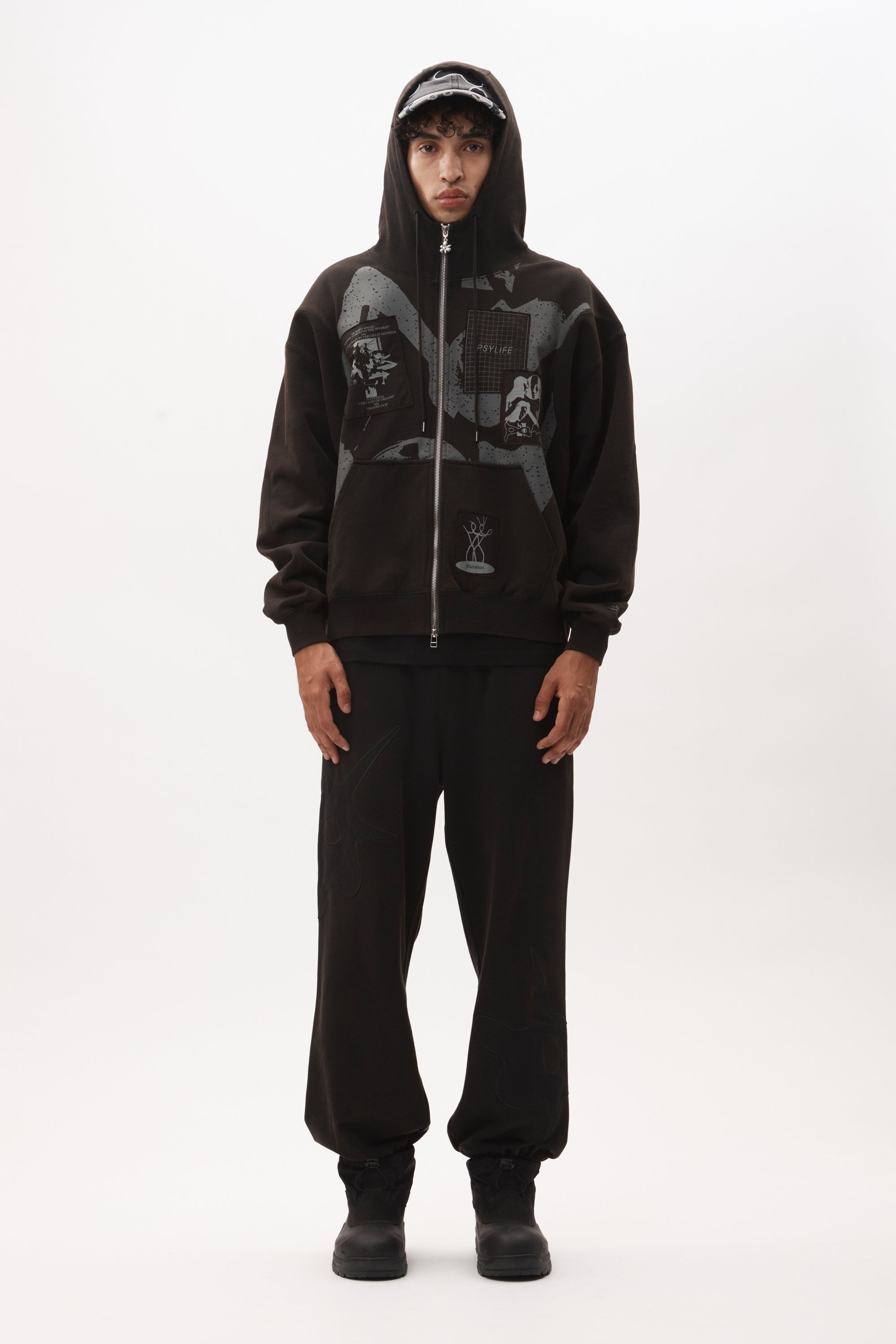 POST WORK ZIP THRU HOODED SWEAT