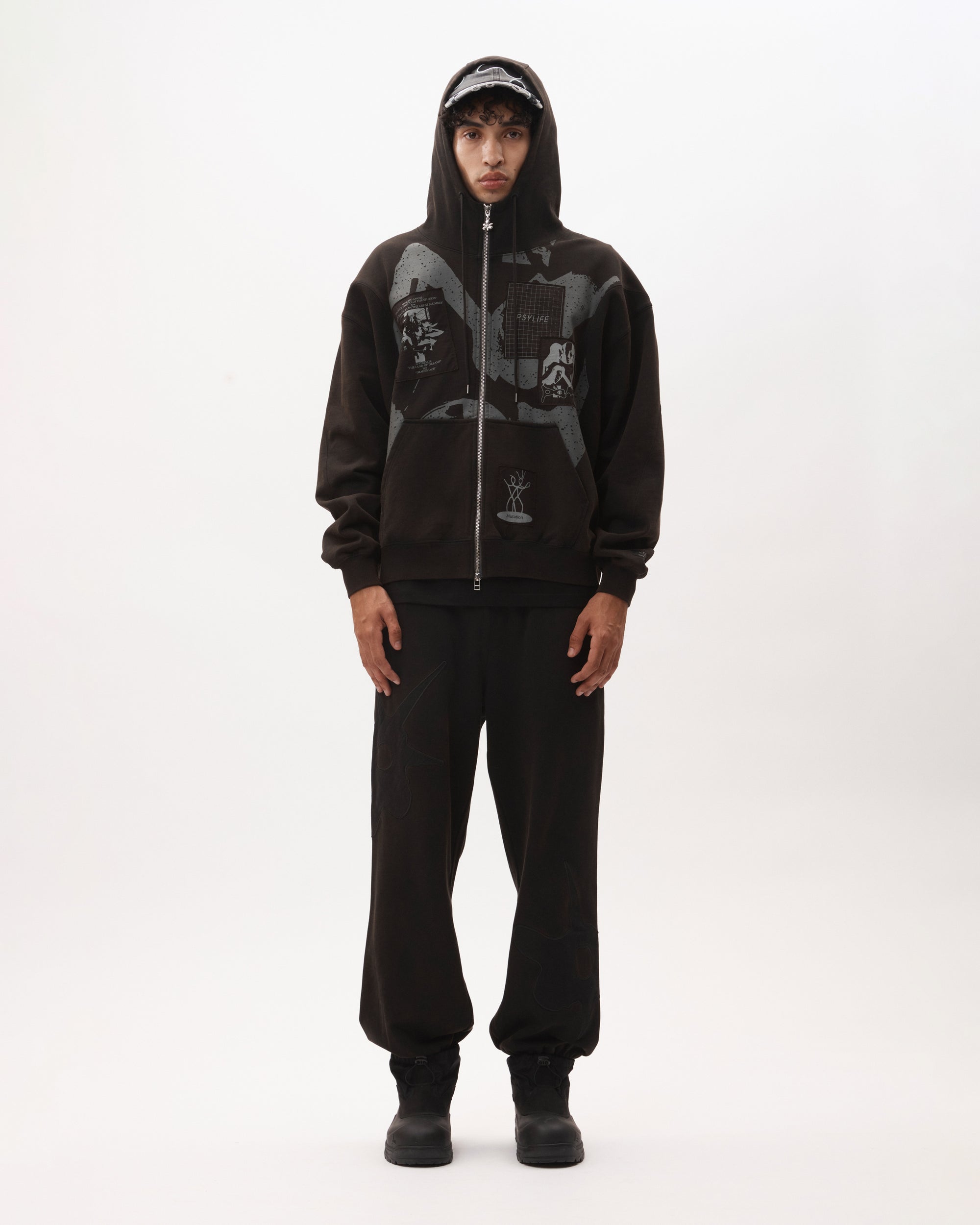 POST WORK ZIP THRU HOODED SWEAT