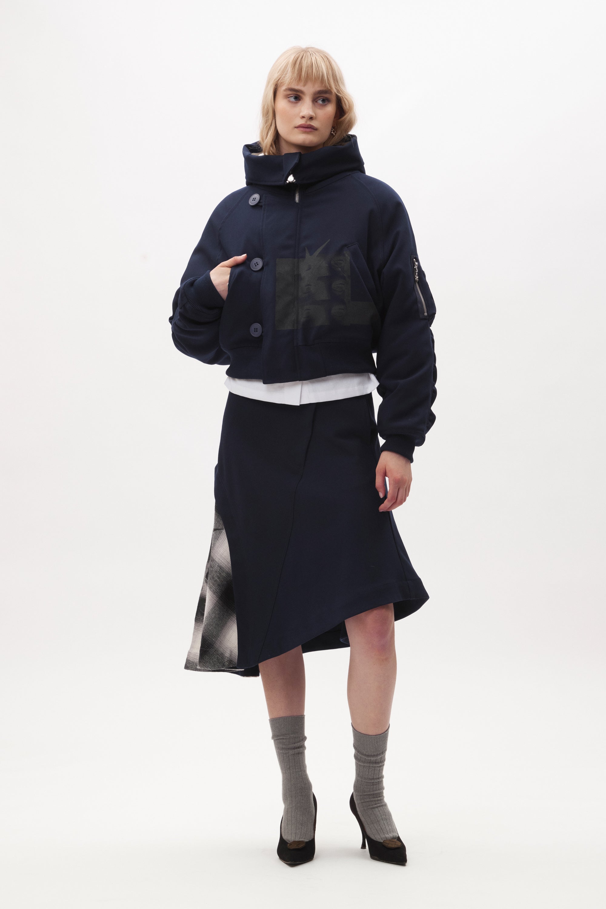 BODY ELECTRIC CROPPED HOODED PARKA