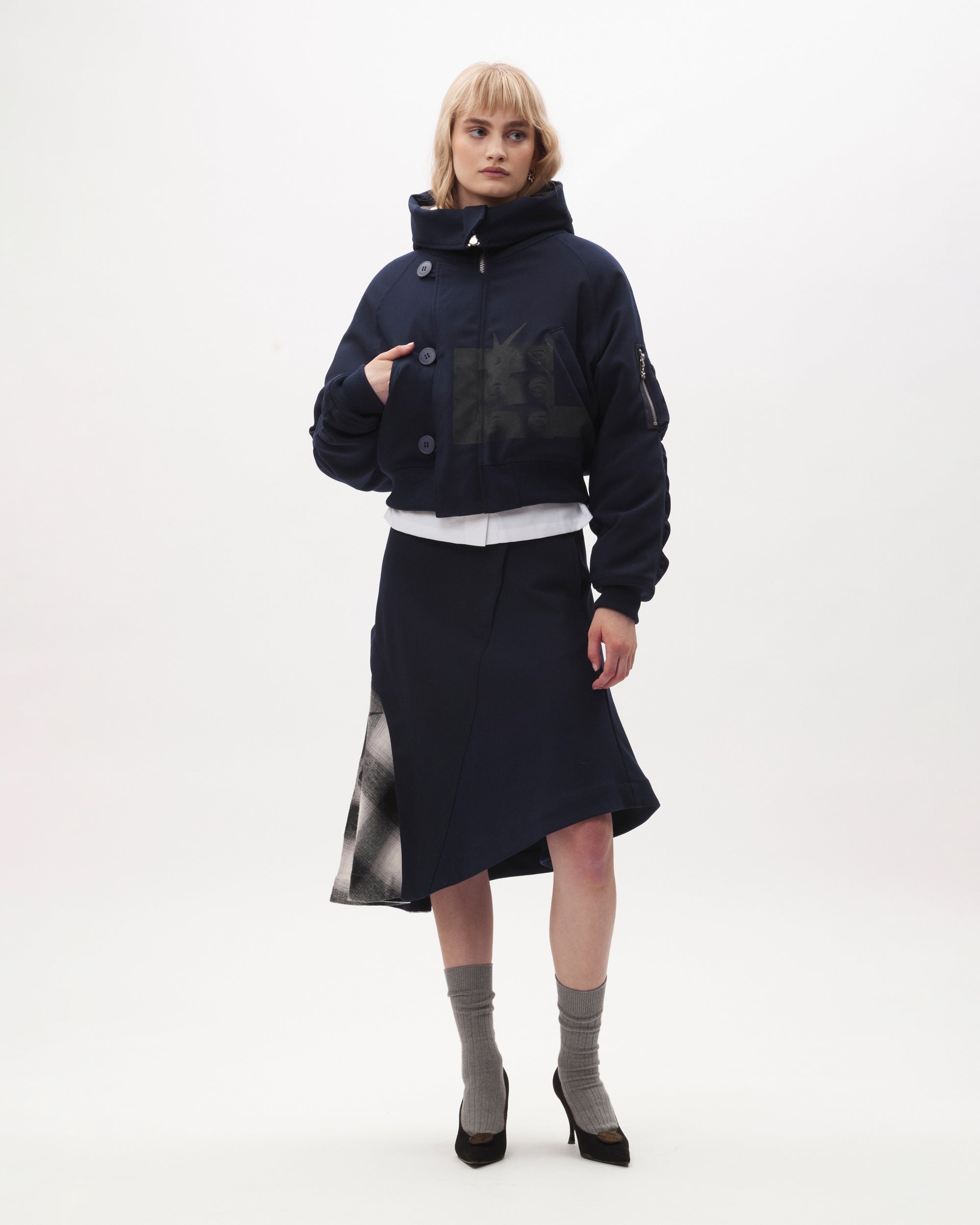 BODY ELECTRIC CROPPED HOODED PARKA