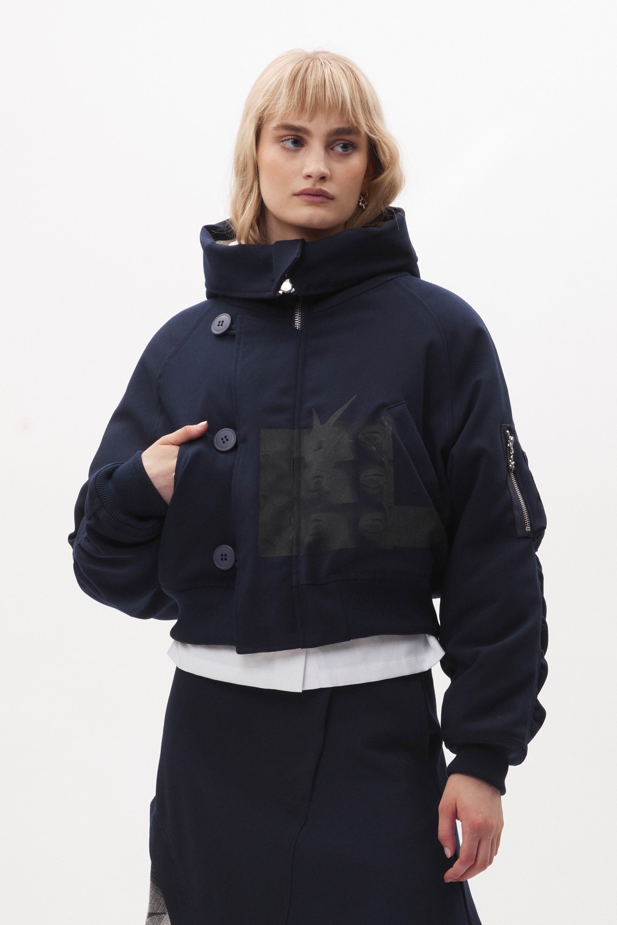 BODY ELECTRIC CROPPED HOODED PARKA