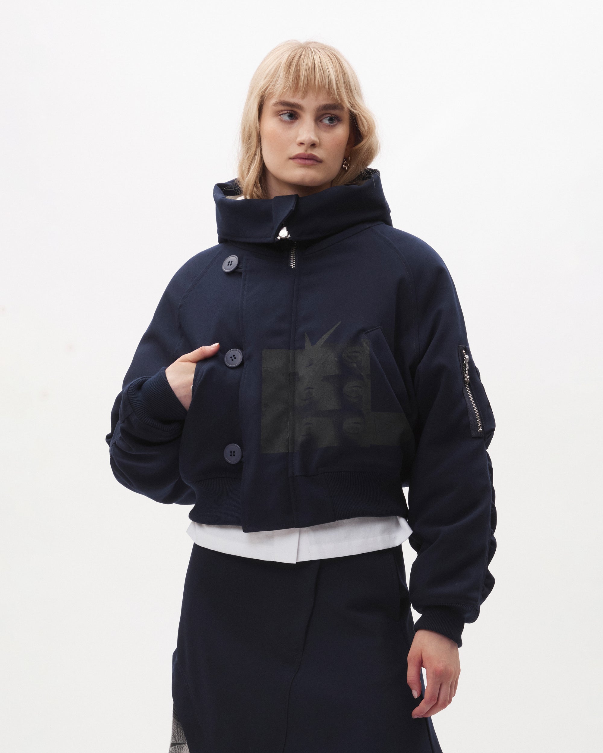 BODY ELECTRIC CROPPED HOODED PARKA